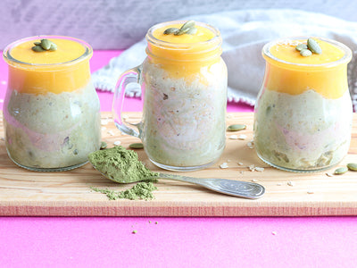 OVERNIGHT MANGO MATCHA OATMEAL