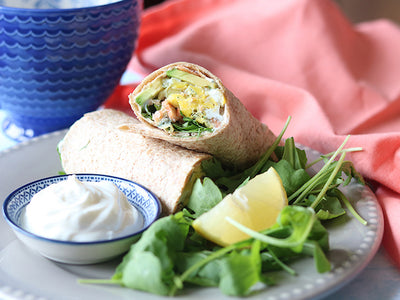 SMOKED SALMON OMELETTE IN TORTILLA