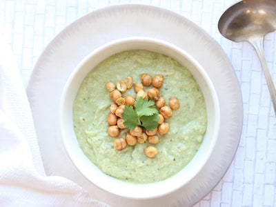 SOUP AND ROASTED CHICKPEAS
