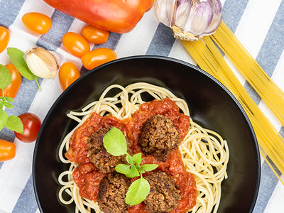 SAUCE AUX BOULETTES DE SEITAN POUR PÂTES