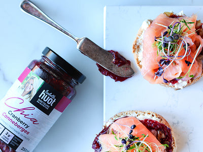 SWEET AND SALTY TARTINE WITH SMOKED SALMON