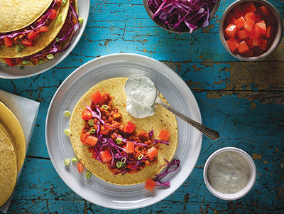 LENTIL TACOS, LIME SAUCE