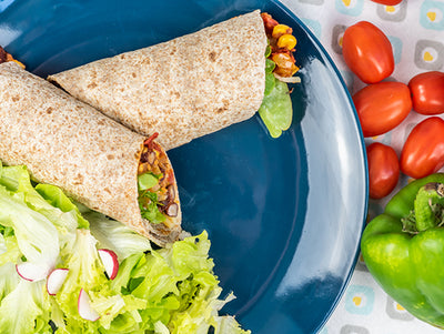 VEGGIE BURRITO WITH RED BEANS