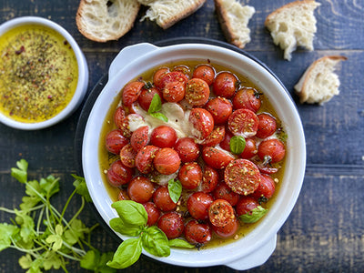 HALF-CONFIT TOMATOES OLIVE OIL AND GARLIC