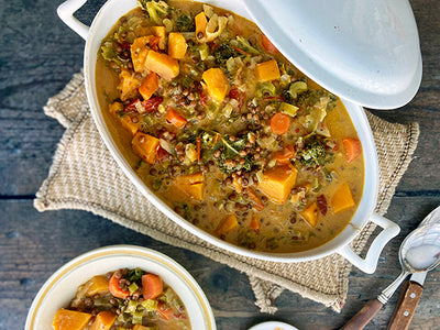 SWEET POTATO, CARROT AND LENTIL STEW