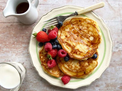 COTTAGE, MAPLE AND VANILLA CHEESE PANCAKES