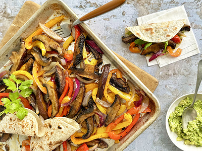 FAJITA-STYLE MUSHROOMS PLATE