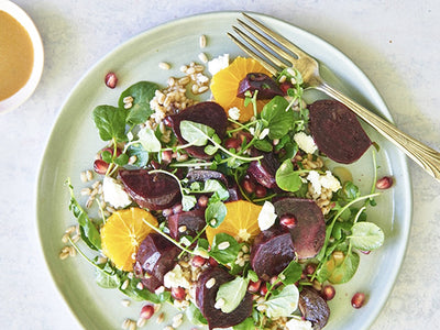 SALADE DE COUSCOUS, ORANGE ET BETTERAVE