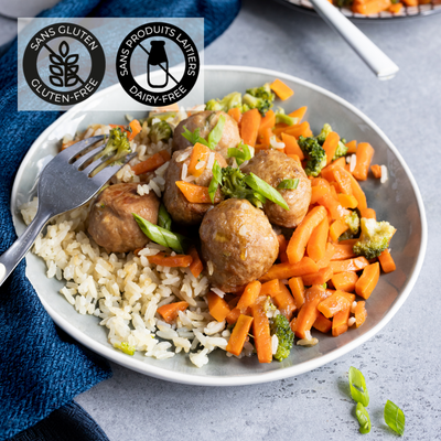 Teriyaki pork meatballs