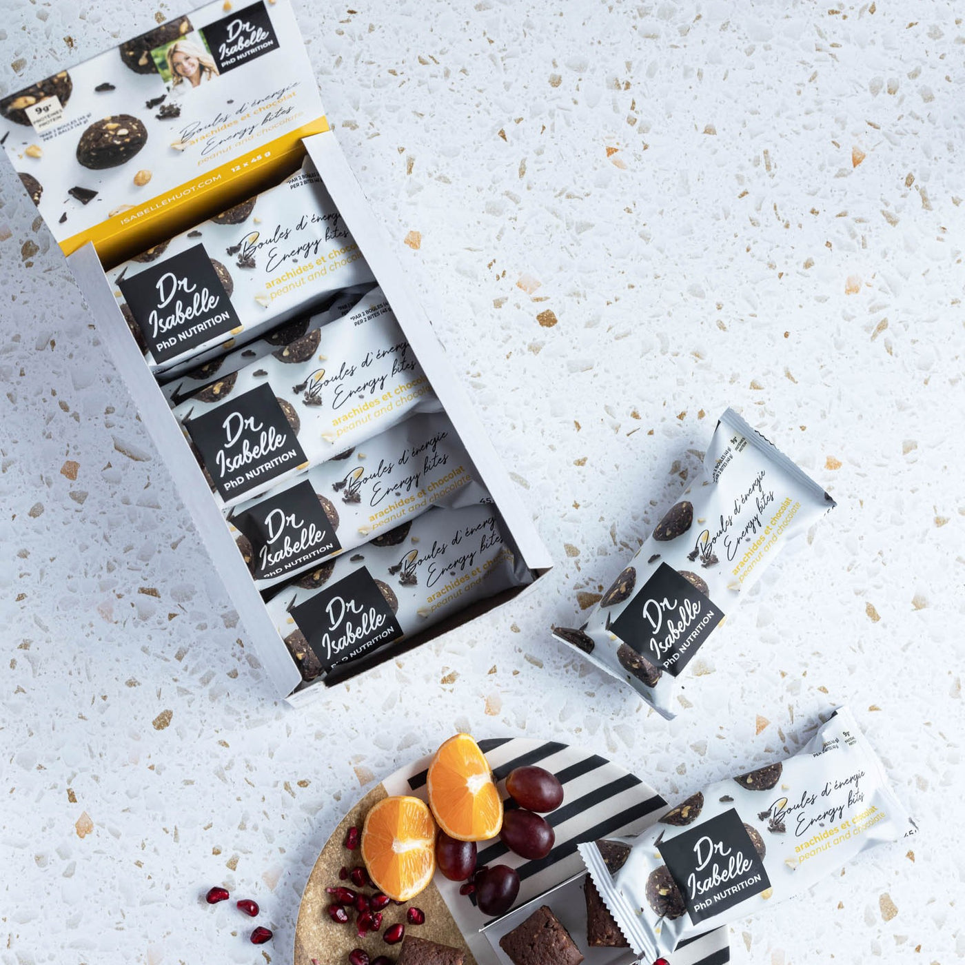 Les boules d'énergie arachides et chocolat d'Isabelle Huot Docteure en nutrition. Une collation nutritive et protéinée!