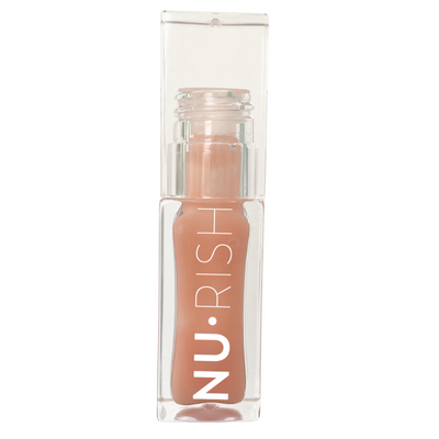 Huile à lèvres de NURISH, par la PhD en nutrition, Isabelle Huot. Pour des lèvres hydratées et repulpées. // NURISH Lip Oil by Isabelle Huot PhD Nutrition. For hydrated and plumped lips.